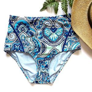 Aerie Hi Rise Paisley Bikini Swim Bottom's Sz S